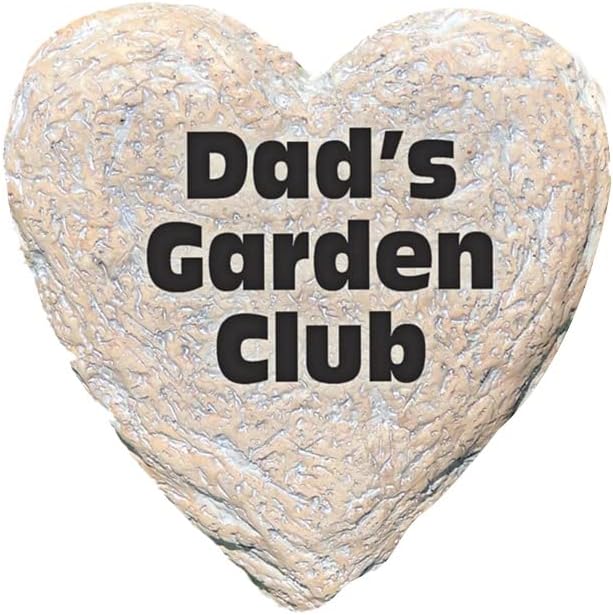 GiftsForYouNow Any Message Personalized Garden Stone with 3 Lines of Text, Resin, Small Heart Shaped 5"x4"