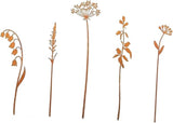 5Pcs Decorative Garden Stakes Metal Outdoor Yard Patio Pathway Rustic Ornaments Landscape Decor- Style a