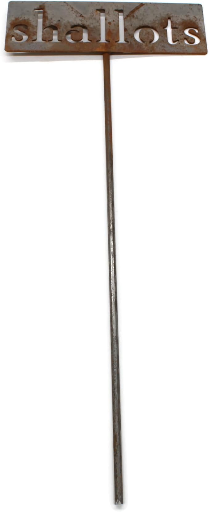 Classic Metal Garden Markers 19 Inches Tall (shallots, Naturally Rusted)
