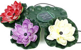 Superdream Colorful Solar Power Energy Floating Lotus Flower LED Accent Night Light for Pond Garden