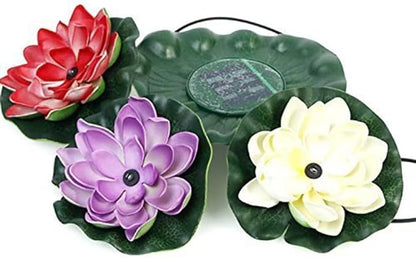 Superdream Colorful Solar Power Energy Floating Lotus Flower LED Accent Night Light for Pond Garden