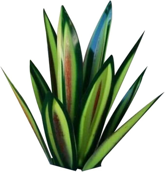 Tequila Rustic Sculpture,Rustic Hand Painted Metal Agave Plant,DIY Metal Plant Garden Yard Sculpture, Green Tequila Rustic Sculpture Metal Agave Plant Iron Art Agave Sculpture Statue