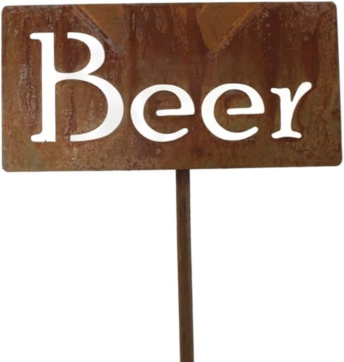 Classic Metal Garden Markers Clearance Items 20 to 33 Inches Tall (custom 20", Naturally Rusted)