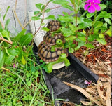 Decorative Downspout Extension, Cute Turtle Gutter Diverter & Splash Block, Garden Statue Fits 3x4 Gutter Downspout, Prevents Mud & Puddles During the Spring, Garden Decoration for Summer.