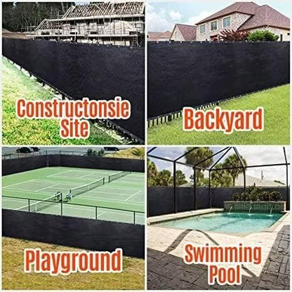 180GSM 6ft x 50ft Fence Privacy Screen Heavy Duty Fence Cover Garden Wall Backyard Black