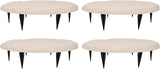 Garden Stepping Stones Decorative Outdoor Stepping Stone with Ground Stakes for Lawn Garden Pathway Walkway (Beige)