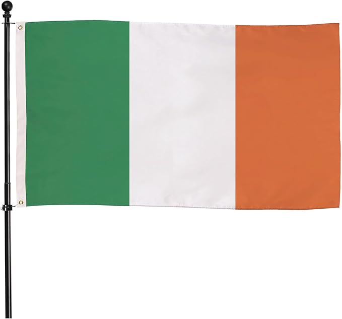 Evergreen Ireland Flag 3x5 flag Outdoor Double Sided, National Flags for Outside with Grommets, 3-Ply Banners for Garden Patio, Indoor Wall Decor for Room, Works with Standard Estate Flag Poles