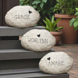 Personalization Universe Reasons Why Custom Garden Stones - Heart-Shaped, Durable Resin Outdoor Decor - Personalized Stepping Stones for Family Garden, Small 4" x 3.88"