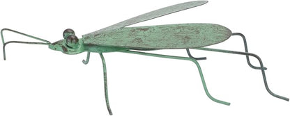 Melrose International Metal Bee Decor Set of 2 - Rustic Copper Garden Bumble Bee Iron Accents - Green