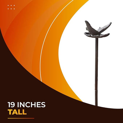 Carvers Olde Iron Decorative Garden Hose Guide Stake – 19" Solid Aluminum Heavy Duty Hose Protector for Landscaping, Flower Beds & Yard Edging - Butterfly