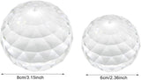 2 Pack Clear Crystal Ball Prism Window Rainbow Maker Window Prisms Suncatcher for Feng Shui, (80mm+60mm)