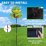 Solar Frog Pathway Lights - LED Blinking Eyes, IP65 Waterproof
