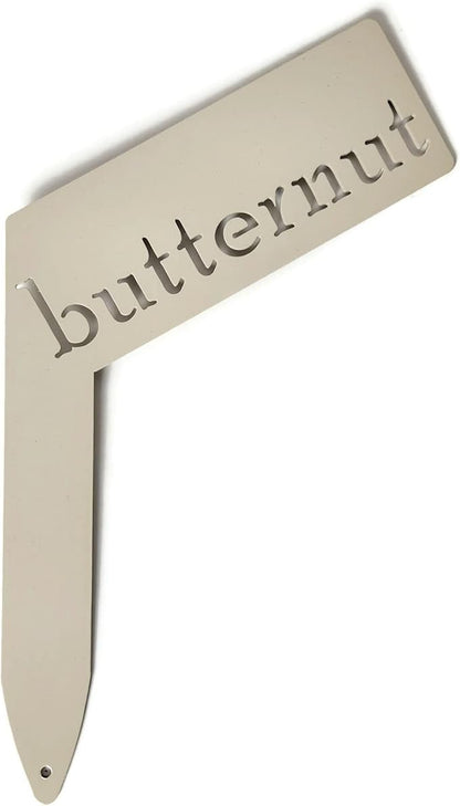 Planter Size Small Metal Garden Plant Vegetable Flower or Herb Markers 13.5 Inches Tall (butternut, Cream)