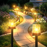 Solar Pathway Lights - Warm White, 8 Pack, 4 Modes