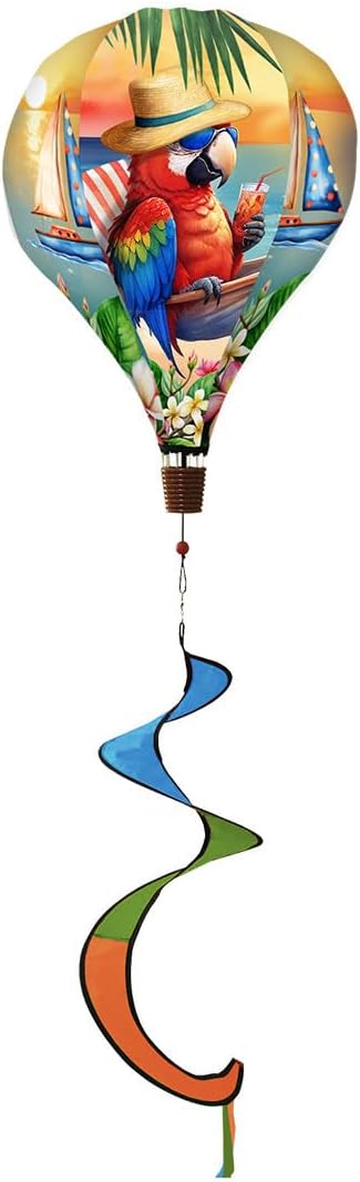 Briarwood Lane Happy Hour Parrot Hot Air Balloon Spinner