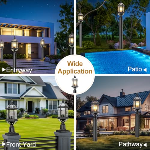 3 Light Outdoor Lantern Post Fixture