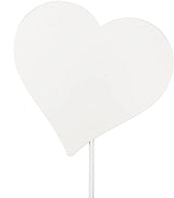 Peace and Heart Staked Signs or Wall Art Rustic or Powder Coated Finishes (Heart Small Stake 21", White Speckled)