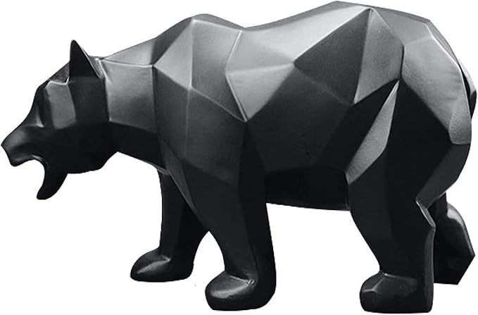 Sculpture Tabletop Outdoor Garden Courtyard Statue Decoration Ornament,Modern Sculpture Bear Resin Statue Animal Figurine Desktop Office Decor