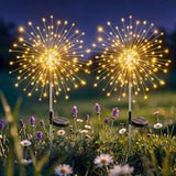 Solar Garden Lights - 8 Modes Firework, 2 Pack