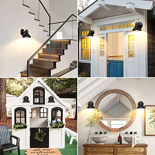 Brightever Outdoor Wall Lanterns 2-Pack - Black Waterproof E26
