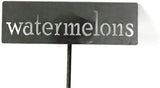 Classic Metal Garden Markers 19 Inches Tall (watermelons, Raw, Unfinished Steel (will rust with time))