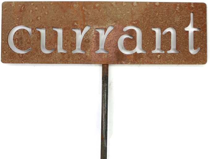 Classic Metal Garden Markers 19 Inches Tall (currant, Naturally Rusted)