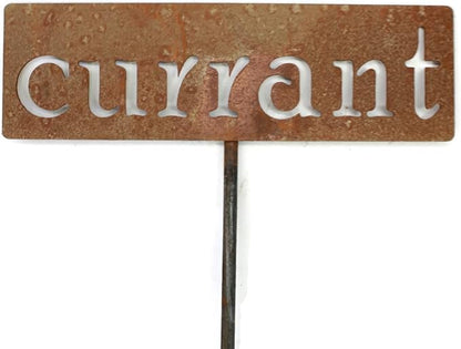 Classic Metal Garden Markers 19 Inches Tall (currant, Naturally Rusted)