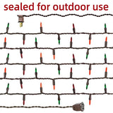 Brown Wire Multicolor 300 Incandescent Mini String Lights