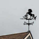 3D Animal Metal Weather Vane, Roof Weather Vane, Weather Direction Indicator, Garden Statue, Garden Windmill, Roof Decoration Accessories for Garden, Yard, Roof Decoration (Mustang)