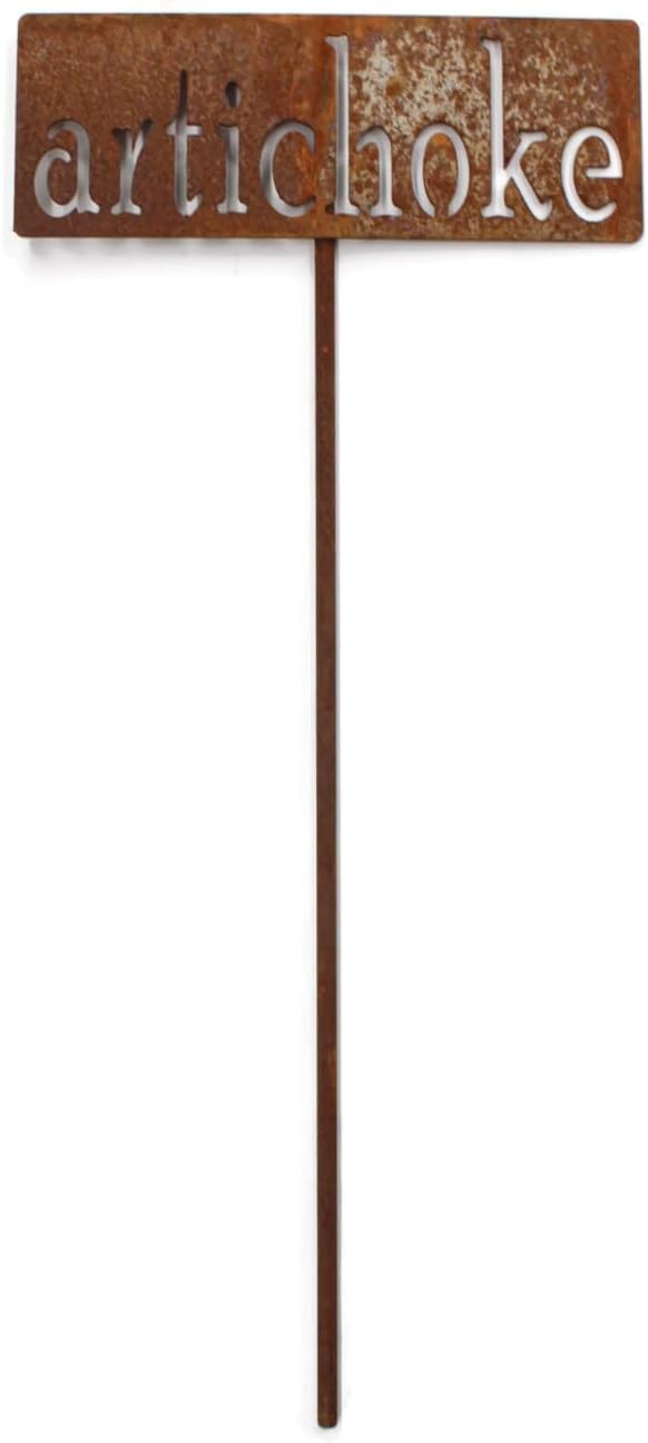 Classic Metal Garden Markers 19 Inches Tall (artichoke, Naturally Rusted)
