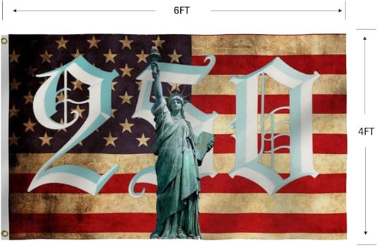 250th Birthday 250 Years 1776 2026 American Flag 4X6Ft, US Statue of Liberty, Double Side Printed Flags, Men Women Banner,Vibrant Colors, Double Stitched with 2 Brass Grommets, Bar Garden Street Decoration, GYM, Office Decor,Indoor Outdoor Use,Gifts. (...