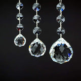 Yesland 20 Pcs Crystal Glass Ball, 30mm Pendants Balls & Chandelier Prisms, Clear Faceted Hanging Crystals for Wedding Home and DIY Craft Jewelry Decoration