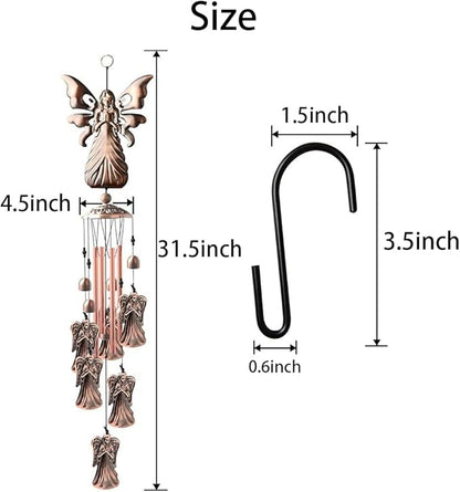 Angle Wind Chimes Copper Alloy for Outdoor Decorations Garden Yard Trees Or As A Good Gift for Family Friends Colleague