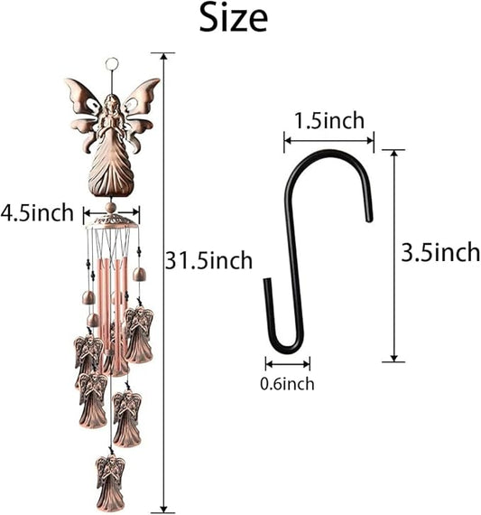 Angle Wind Chimes Copper Alloy for Outdoor Decorations Garden Yard Trees Or As A Good Gift for Family Friends Colleague