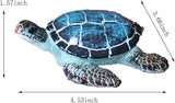 Purple Star Small Turtle Figurine Sea Turtles Figurine Little Resin Turtle for Garden Coastal Beach Decor Outdoor Outside Pond Yard Ornaments Decorations Mini Statue Women Mother Gifts Blue