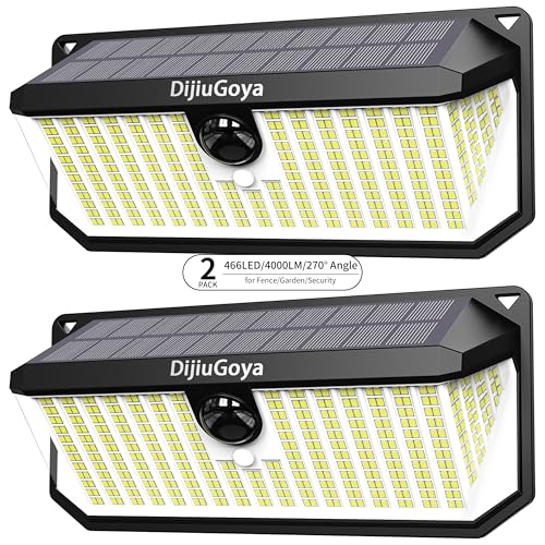 Solar Motion Sensor Lights - 466 LEDs, 2-Pack
