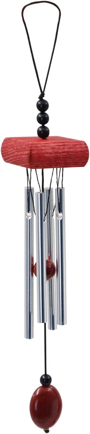 Small Wind Chimes, Outdoor Aluminum Chime with Soft Melodic Tones, Garden Chimes, for Yard, Porch, Home Decor (Red)