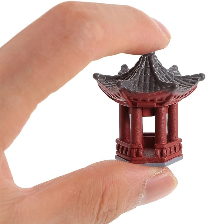 FOMIYES Mini Pagoda Statues 6pcs Japanese Temple Style Resin Desk & Garden Decor