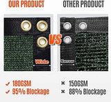 180GSM 6ft x 25ft Fence Privacy Screen Heavy Duty Fence Cover Garden Wall Backyard Dark Green