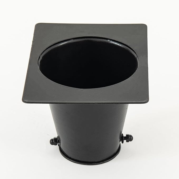 Rain Chain Gutter Adapter, Black Powder Coated Gutter Adapter Rust Resistant Rain Chains for Outside (Black Adapter)