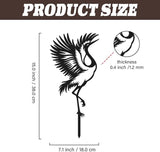 SUPERDANT Metal Crane Garden Decor for Outside Zen Bird Yard Stakes for Decorations Outdoor Statues Iron Art Stake Decorative Silhouette Lawn Ornament Patio Porch Farmhouse Decoration Gifts