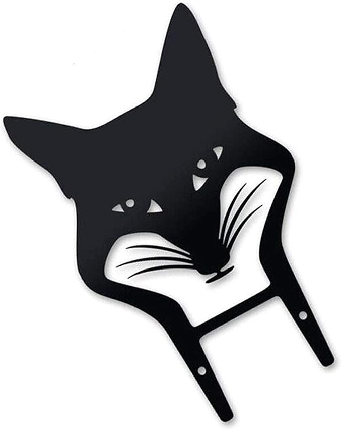 Yard Art Decor, Metal Animal Statue Stakes Hollow Out Animals Shape Silhouette Decoration for Yard Lawn Garden (Fox)