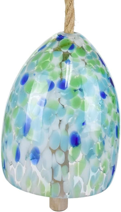 Gift Essentials Blown Glass Bell (Green and Blue)