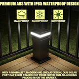 Solar Fence Post Cap Lights - 4-Pack, Dual-Color, 2"x2" & 3"x3"