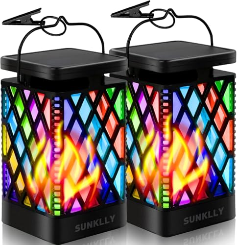 Solar Hanging Lanterns - Color Changing, 9 Modes, Waterproof (2 Pack)