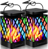Solar Hanging Lanterns - Color Changing, 9 Modes, Waterproof (2 Pack)