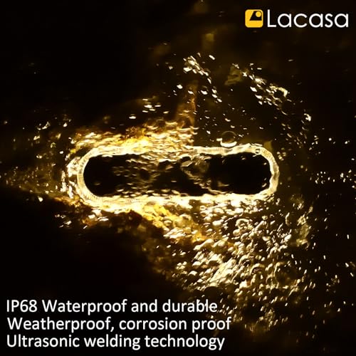 Solar Deck Lights - 4 Pack LED Warm White IP68 Waterproof