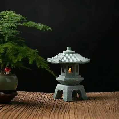 Zen Pagoda Latern Garden Statue Indoor and Outdoor Asian Decor for Landscape Balcony Garden Patio Porch Yard Art Ornament (Changan Lantern)