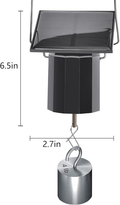 Wind Spinner Motor Solar Powered Mobile Rotating Hanging Ornament Outdoor for Garden Yard Chimes, Eco-Friendly Energy Operated Display (1 Pcs)