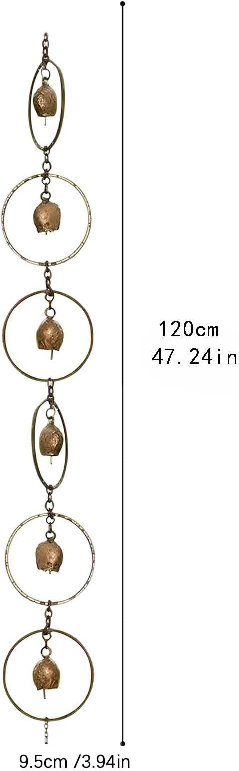 Rain Water Catcher Rainwater Chains Home Decor for Gutter Functional Replace Rain Gutter Drain Rain Chains for Divert Water Sheds Awnings, Bell